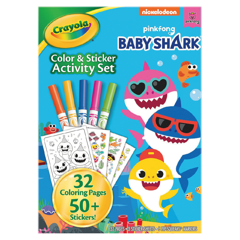 Color & Sticker Activity Set - Baby Shark