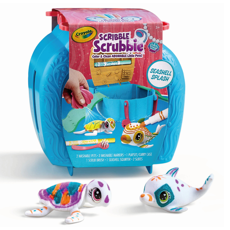 Scribble Scrubbie Ocean Pets Seashell Splash