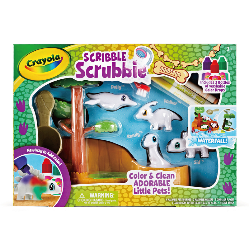 Scribble Scrubbie Dinosaurs Set Waterfall