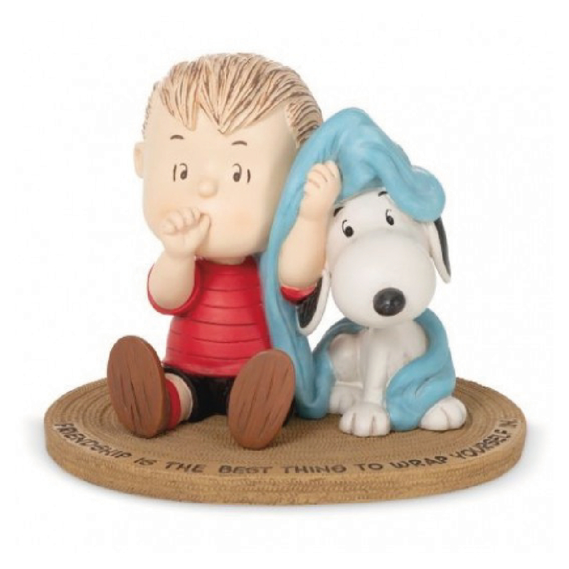 Peanuts® Linus and Snoopy Wrapped in Friendship Mini Figurine, 3.88"