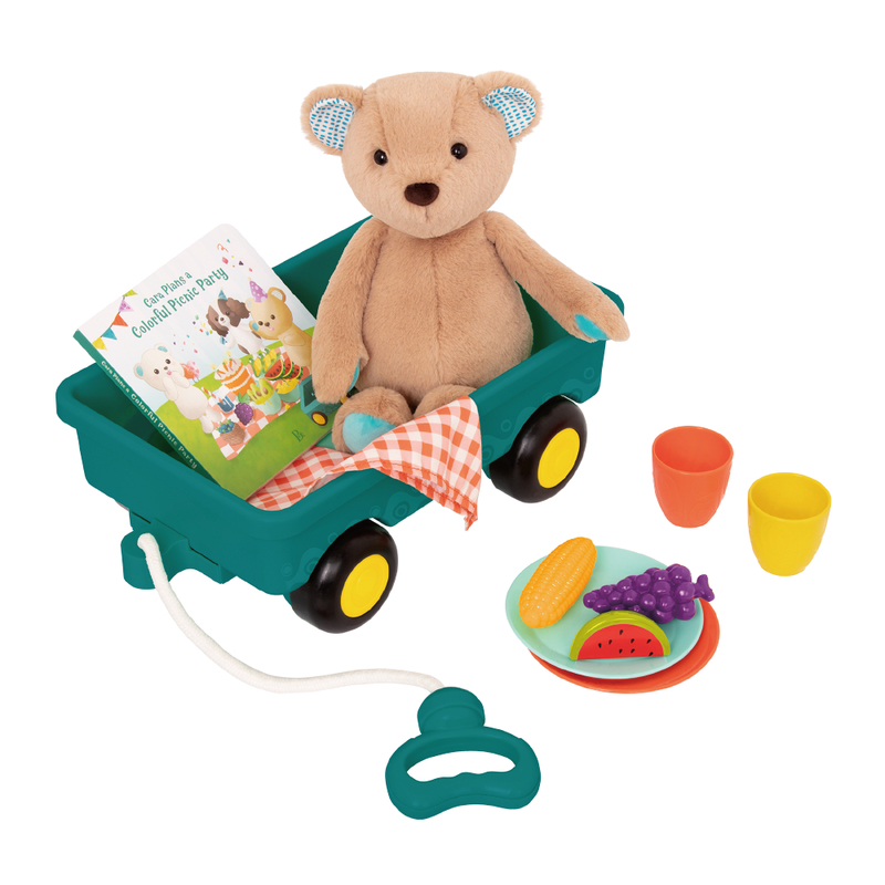 BX1964@B. CLASSIC PLUSH BEAR, BOOK & DELUXE PICNIC SET
