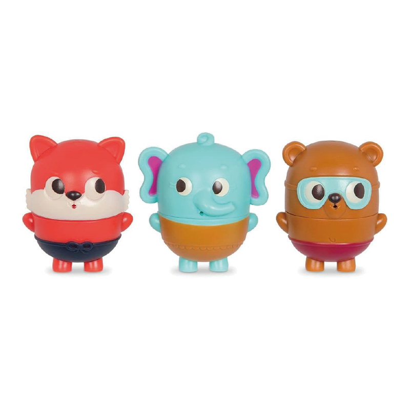 LB1846Z@LOB. BATH SQUIRTS SET - ELEPHANT, BEAR, FOX