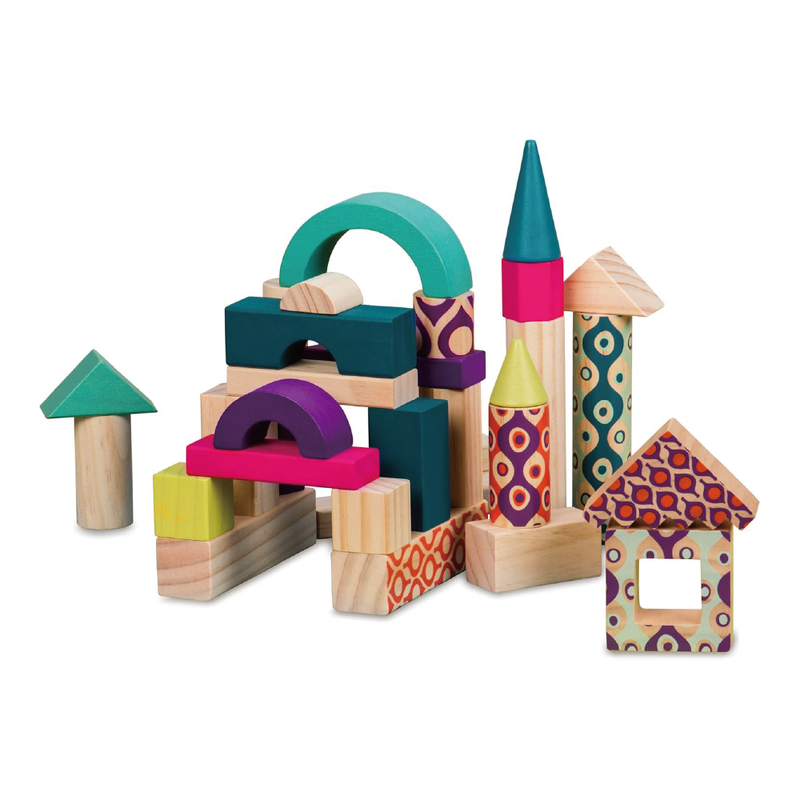 BX1361@40PCS WOODEN BLOCKS IN A BAG