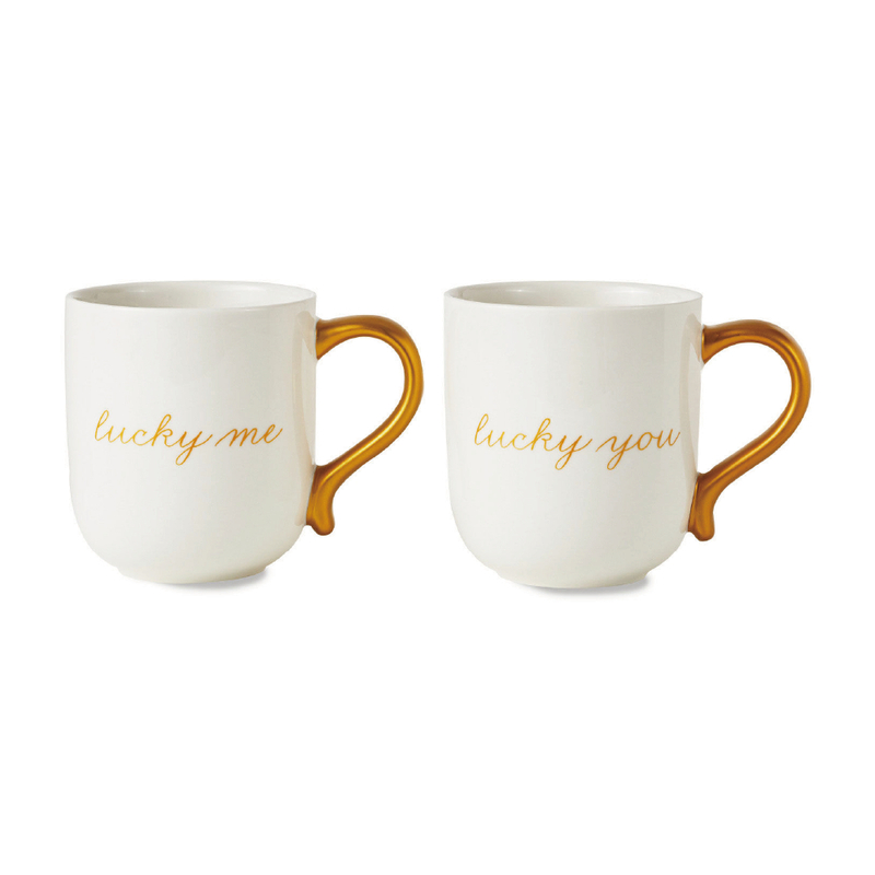 Hallmark Lucky Me and Lucky You Mugs, Set of 2