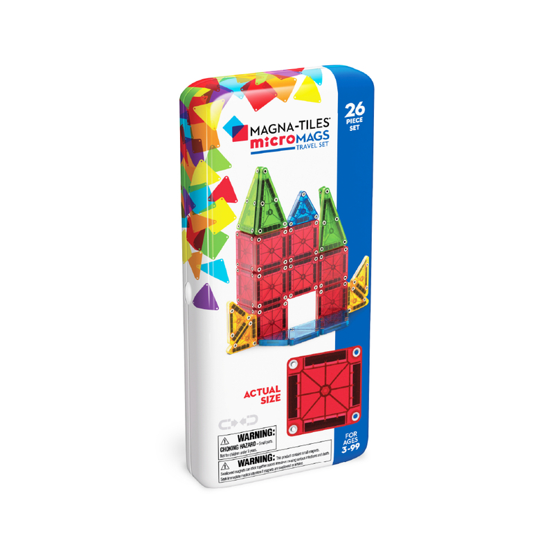 MAGT-244026BO@MAGNA-TILES microMAGS TRAVEL SET (With a Display Boxed of 12 sets)