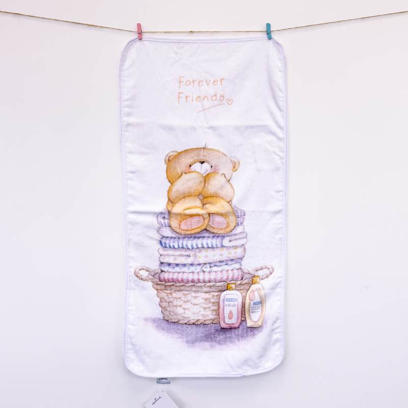 Forever Friends Hand Towel - White with print (35x75cm)