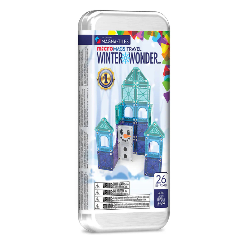 MAGNA-TILES microMAGS 26 Piece Winter Wonder Travel Set