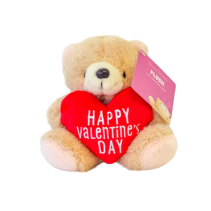 Forever Friends 4.5 inch Valentine's Day Bear with heart  (Happy Valentine's Day)