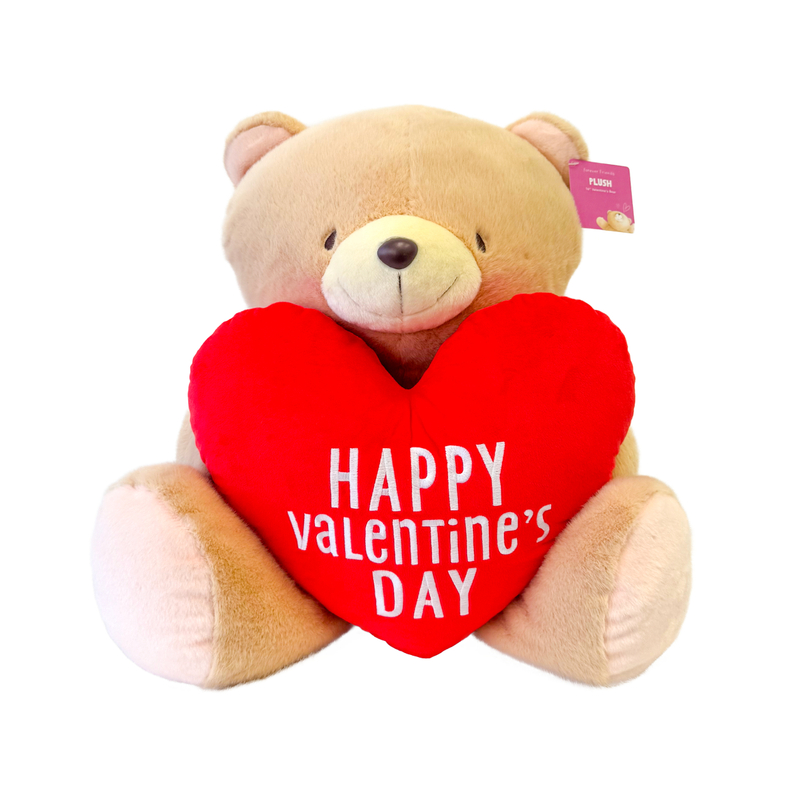 Forever Friends 16 inch Valentine's Day Bear with heart (Happy Valentine's Day)
