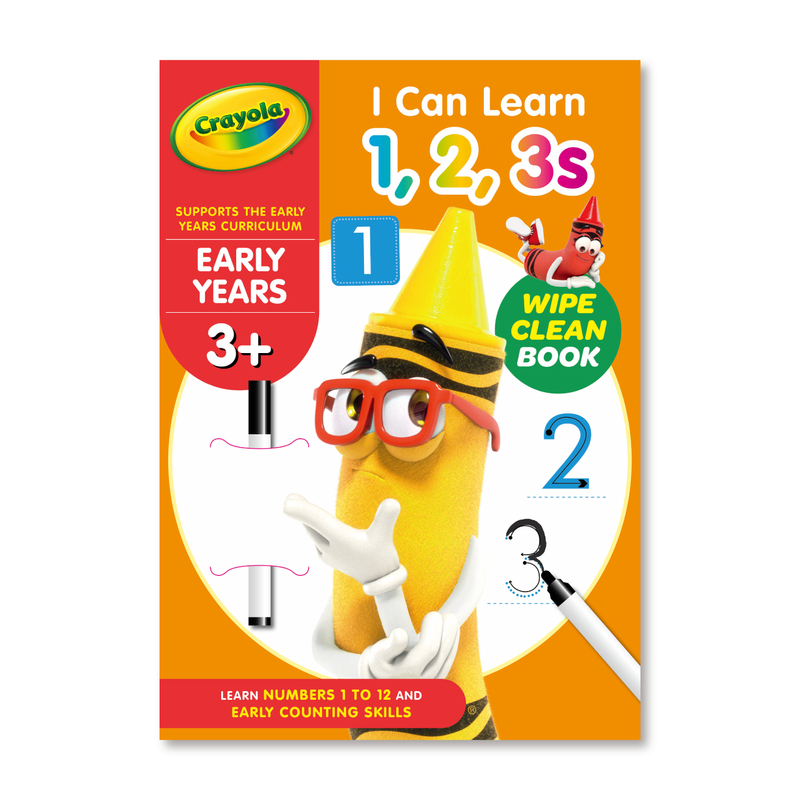 Crayola Wipe Clean I Can Know my 123 3+ (12 page of wipe clean learning activities four Colour print inside plus pen)