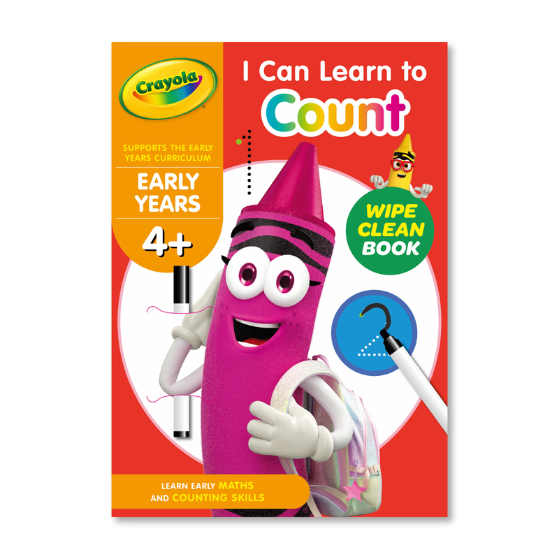 Crayola Wipe Clean I Can Learn to Count Wipe Clean 4+ (12 page of wipe clean learning activities four Colour print inside plus pen)