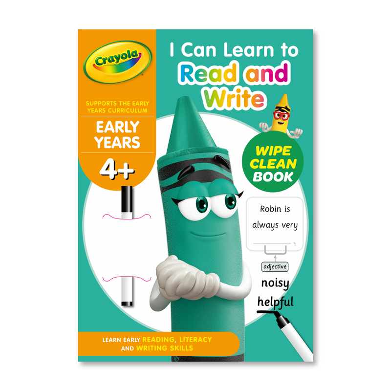 Crayola Wipe Clean I Can Learn to Read and Write Wipe Clean 4+ (12 page of wipe clean learning activities four Colour print inside plus pen)