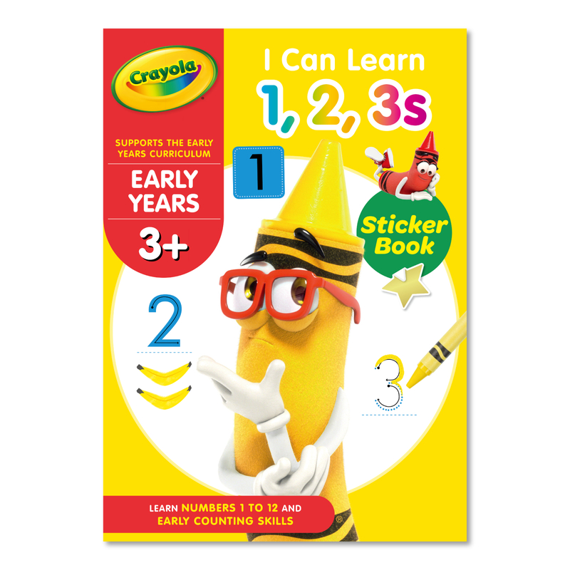 Crayola Homework Helper 3+ I Can Learn 1,2,3's (32 page of learning activities four Colour print inside plus reward stickers)