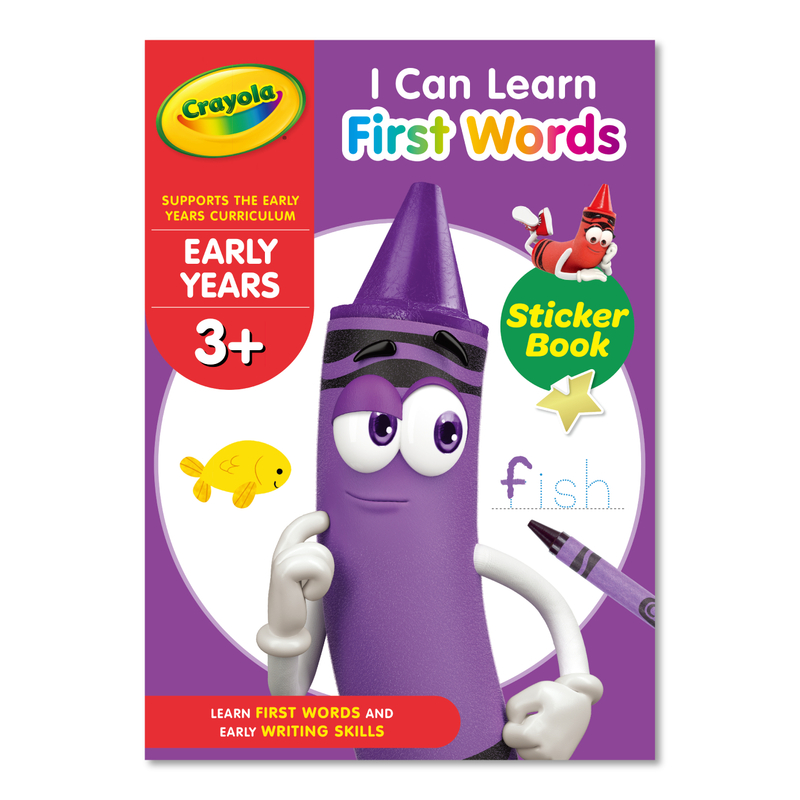 Crayola Homework Helper 3+ I Can Learn First Words (32 page of learning activities four Colour print inside plus reward stickers)