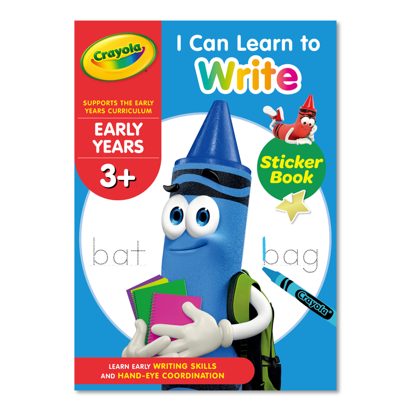Crayola Homework Helper 3+ I Can Learn Write (32 page of learning activities four Colour print inside plus reward stickers)