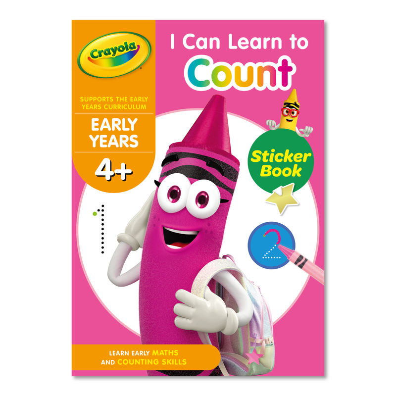 Crayola Homework Helper 4+ I Can Learn to Count (32 page of learning activities four Colour print inside plus reward stickers)