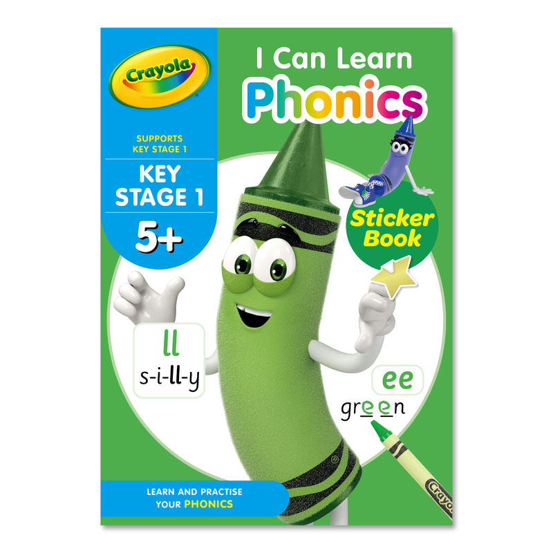 Crayola Homework Helper 5+ I Can Learn Phonics (32 page of learning activities four Colour print inside plus reward stickers)