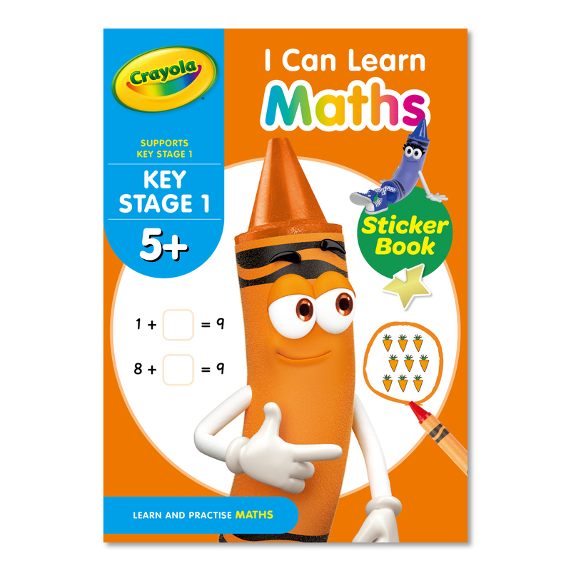 Crayola Homework Helper 5+ I Can Learn Maths (32 page of learning activities four Colour print inside plus reward stickers)
