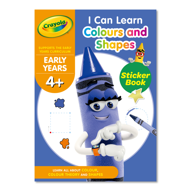 Crayola Homework Helper 4+ I Can Learn Colours and Shapes (32 page of learning activities four Colour print inside plus reward stickers)