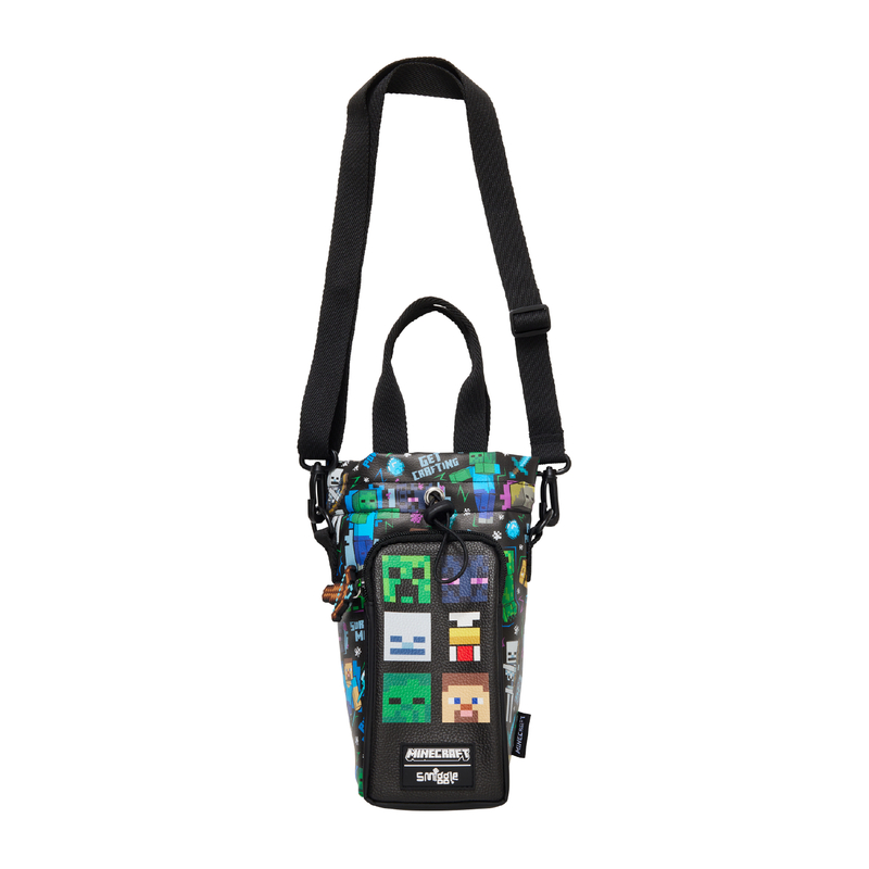Minecraft Bottle Bag With Strap(BLACK)