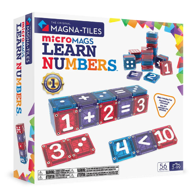 MAGNA-TILES microMAGS Learn Numbers 56 Piece Set