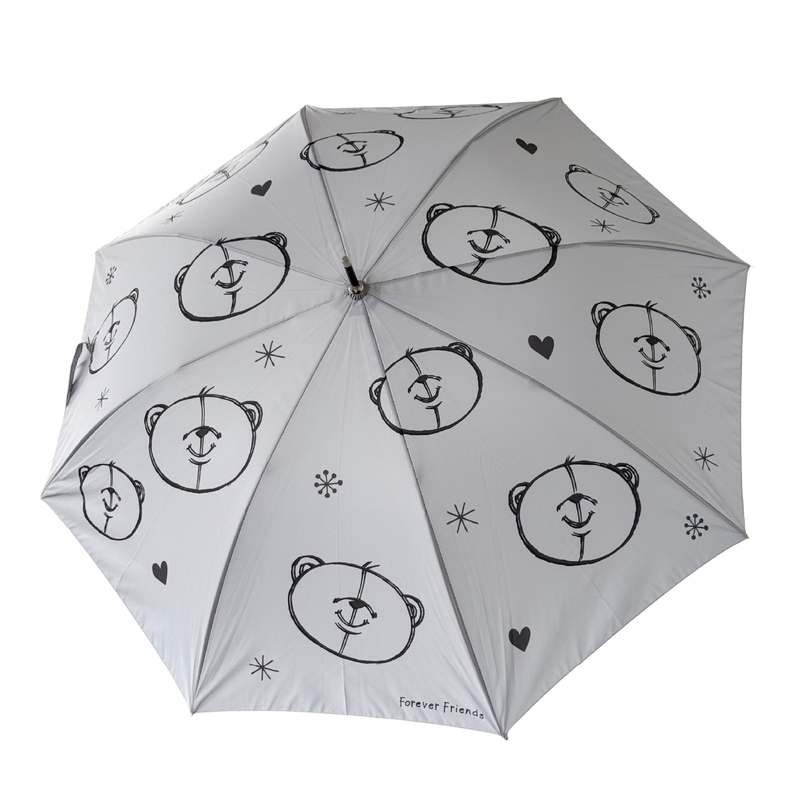 Forever Friends Umbrella (Grey - Black Pattern)