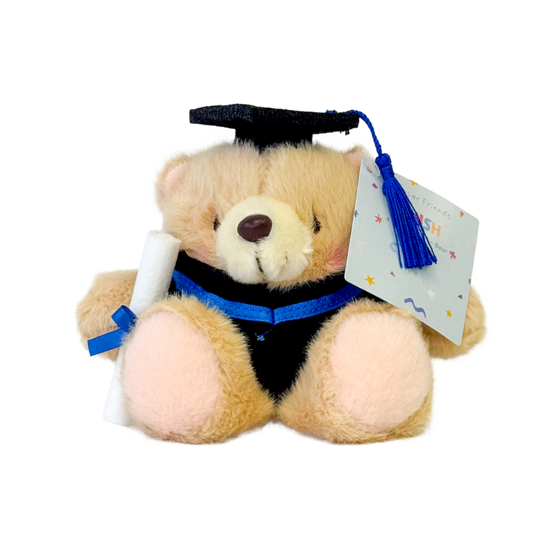 Forever Friends 4.5" Graduation Bear - Blue