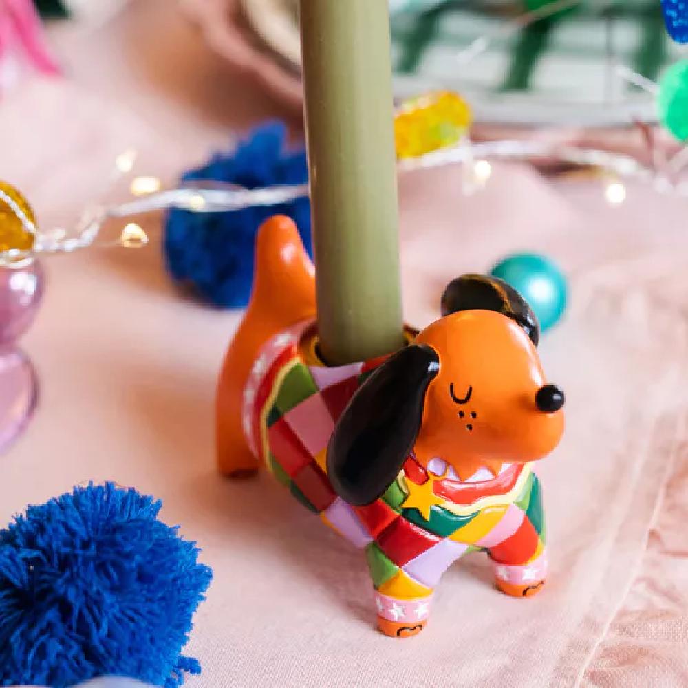 狗形燭台 (含覆盆子蠟燭)