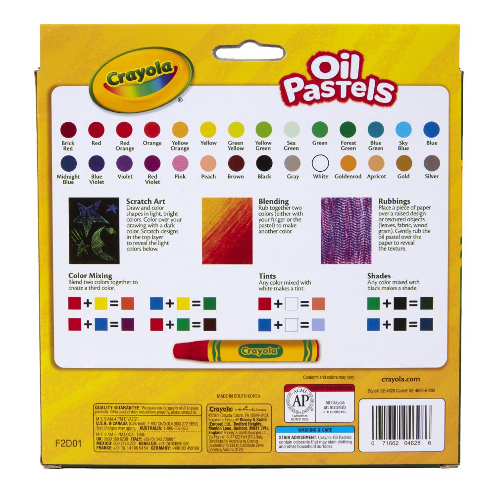 28CT Colored Oil Pastel Stickers