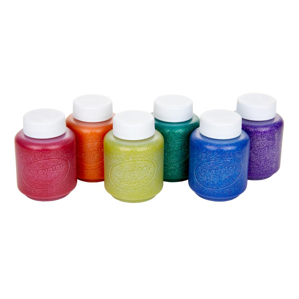 6ct. Washable Glitter Project Paint - 2oz. Bottles