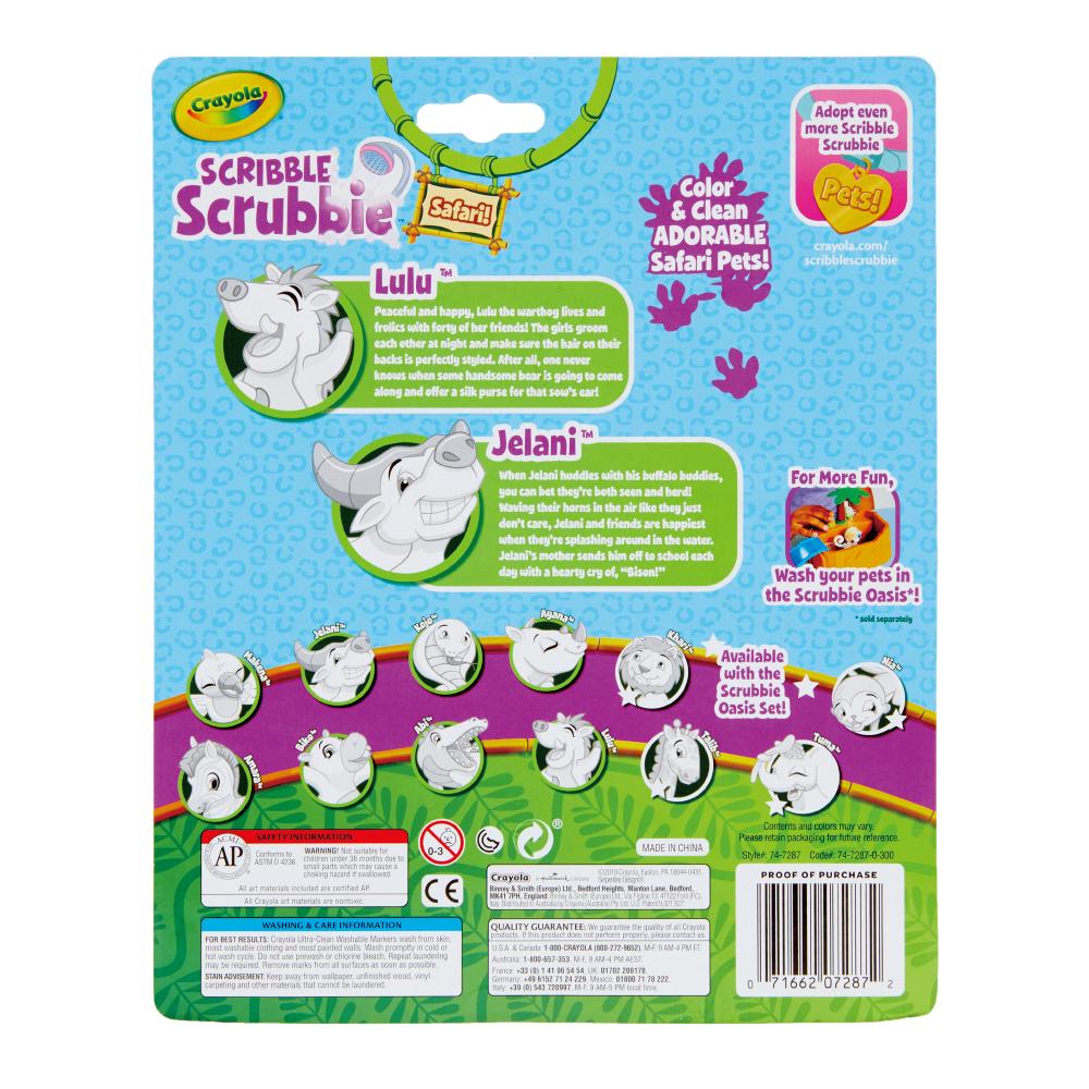 Scribble Scrubbie Safari Animals Pack