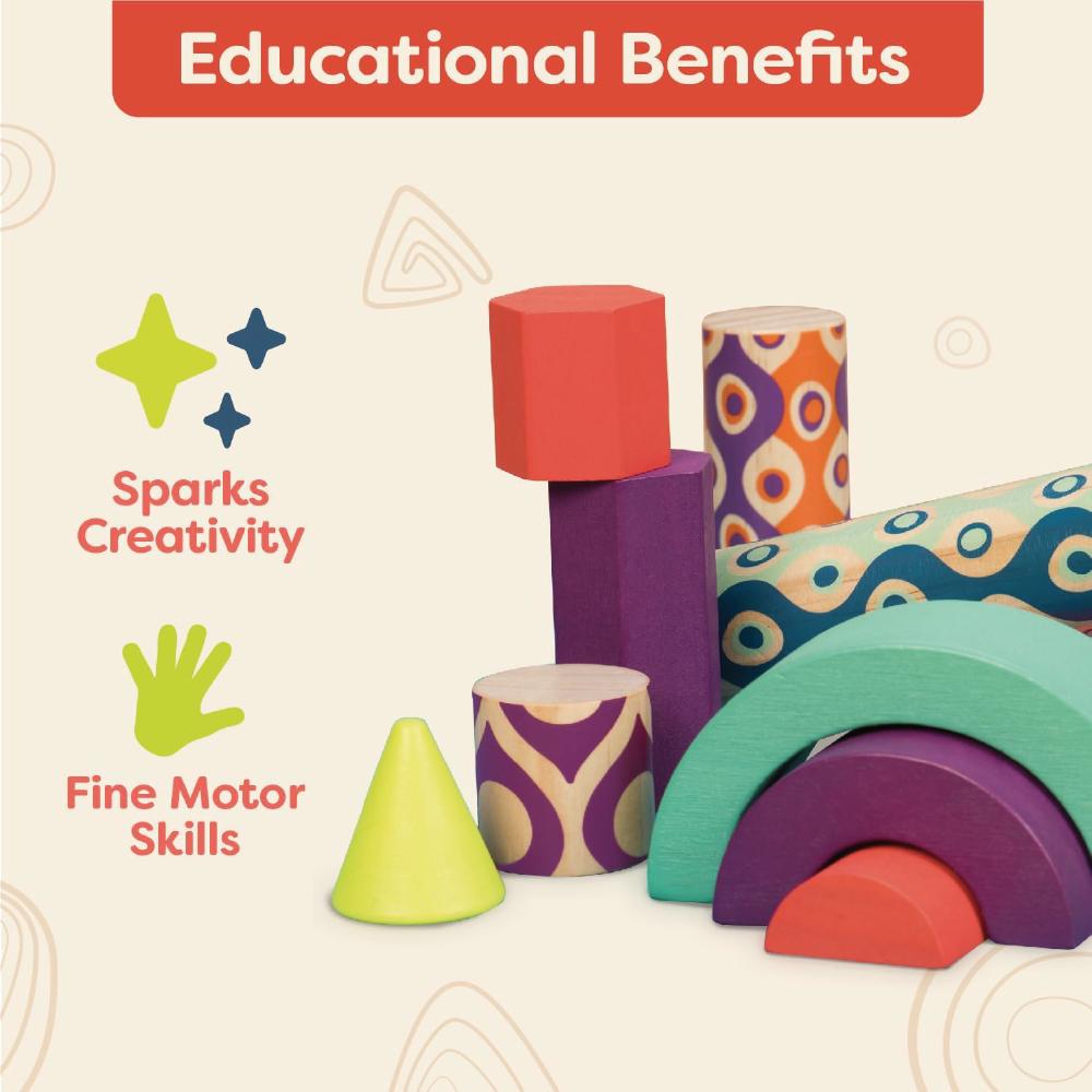 BX1361@40PCS WOODEN BLOCKS IN A BAG