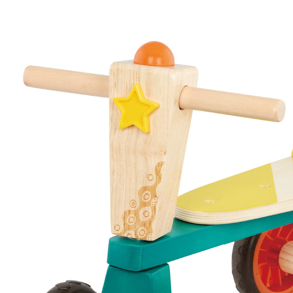 BX1783Z@B. WOODEN 4 WHEEL TRIKE