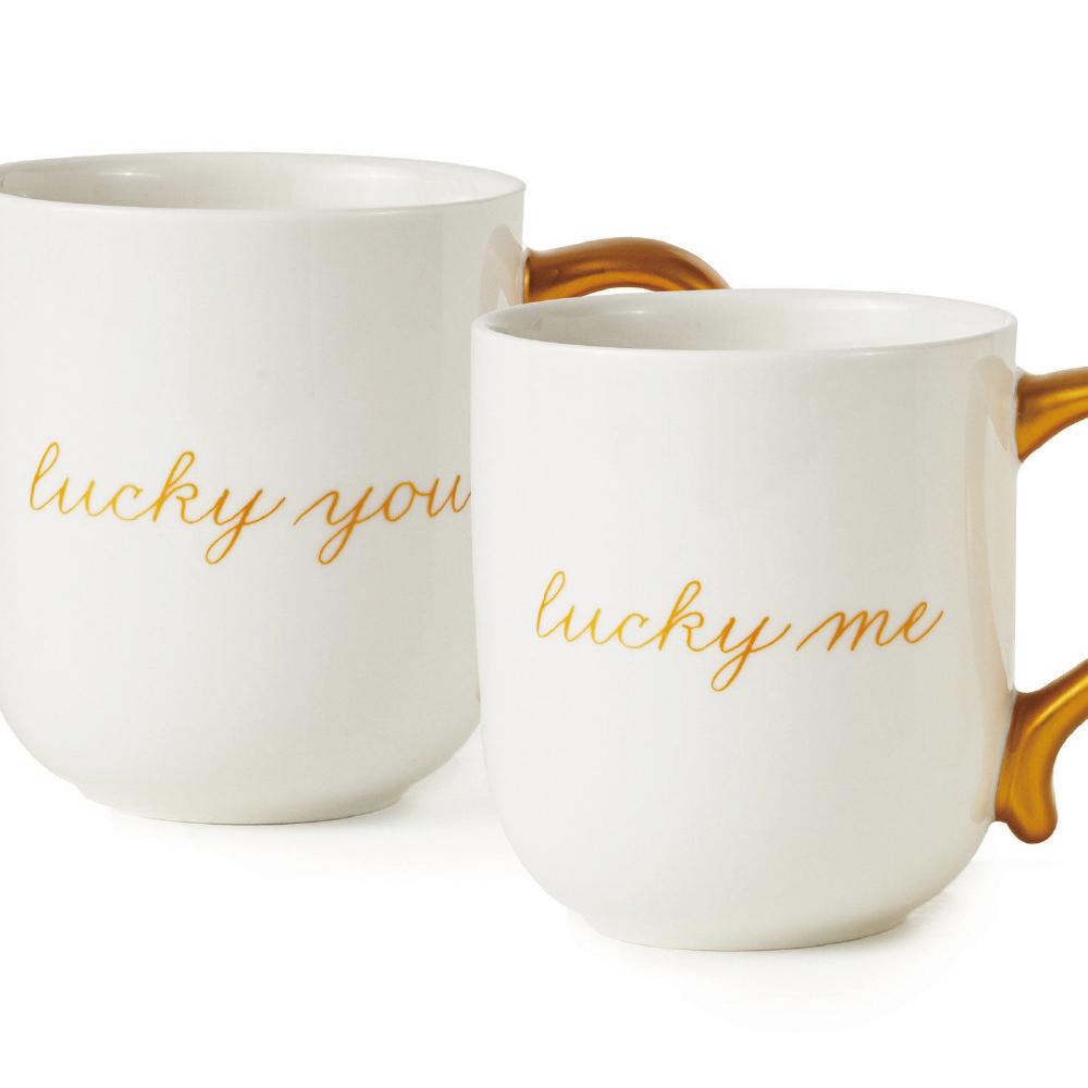 Hallmark Lucky Me and Lucky You Mugs, Set of 2