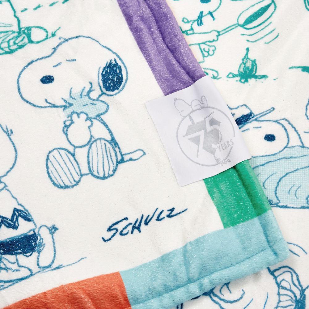 Peanuts® 75th Anniversary Through the Years Plush Throw Blanket