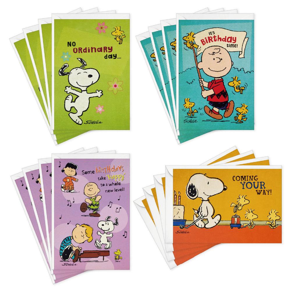 Peanuts® Birthday Blessings Religious Boxed Birthday Cards Assortment, Pack of 12