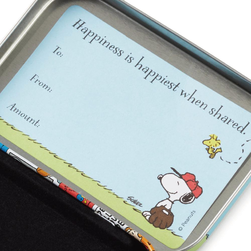 Peanuts® Gang Baseball Tin Gift Card Holder Box 2.5