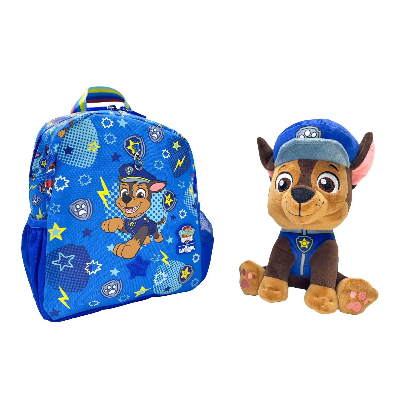 Smiggle PAW PATROL Plush Backpack (MID BLUE)