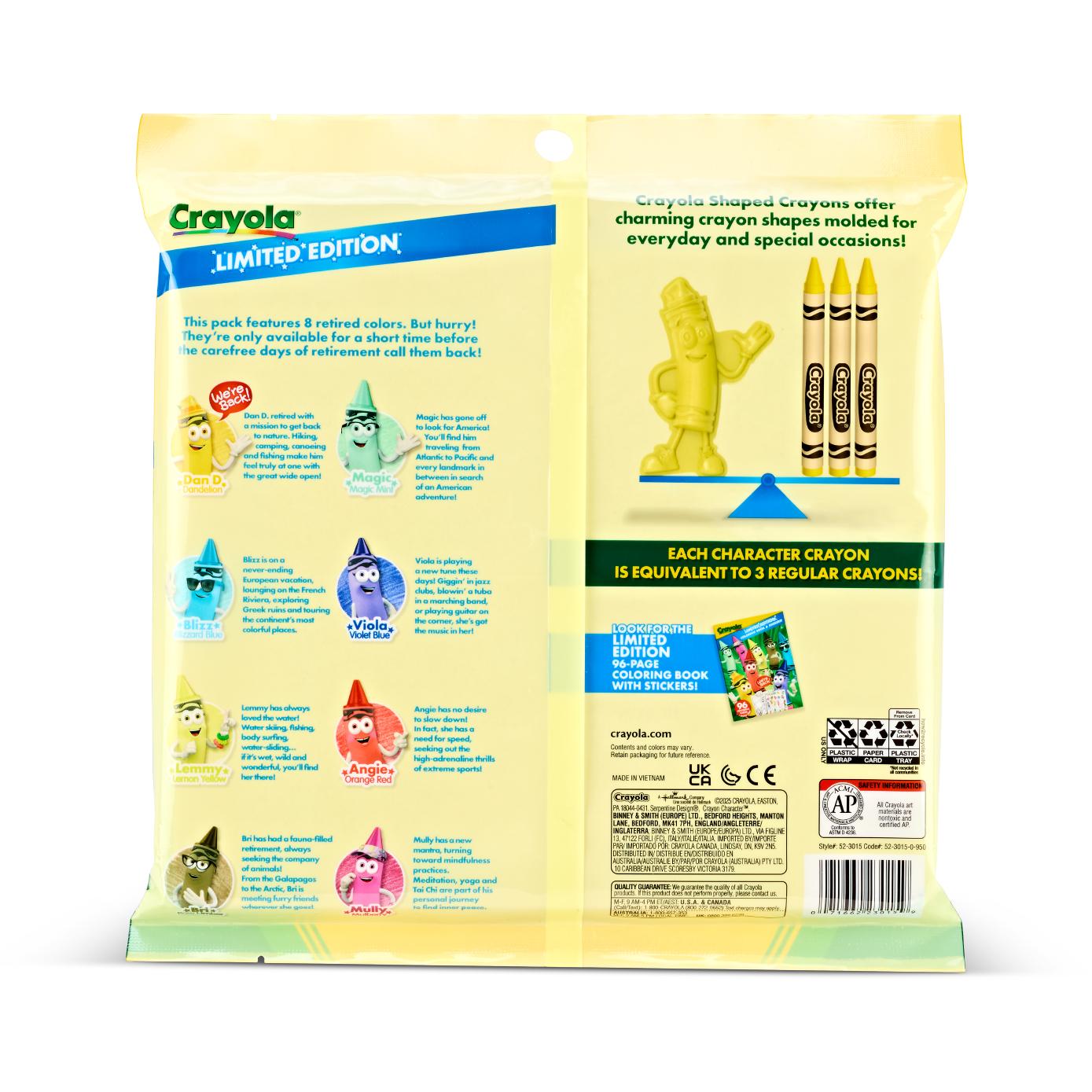 Limited Edition Character Shaped Crayons, 8 Count