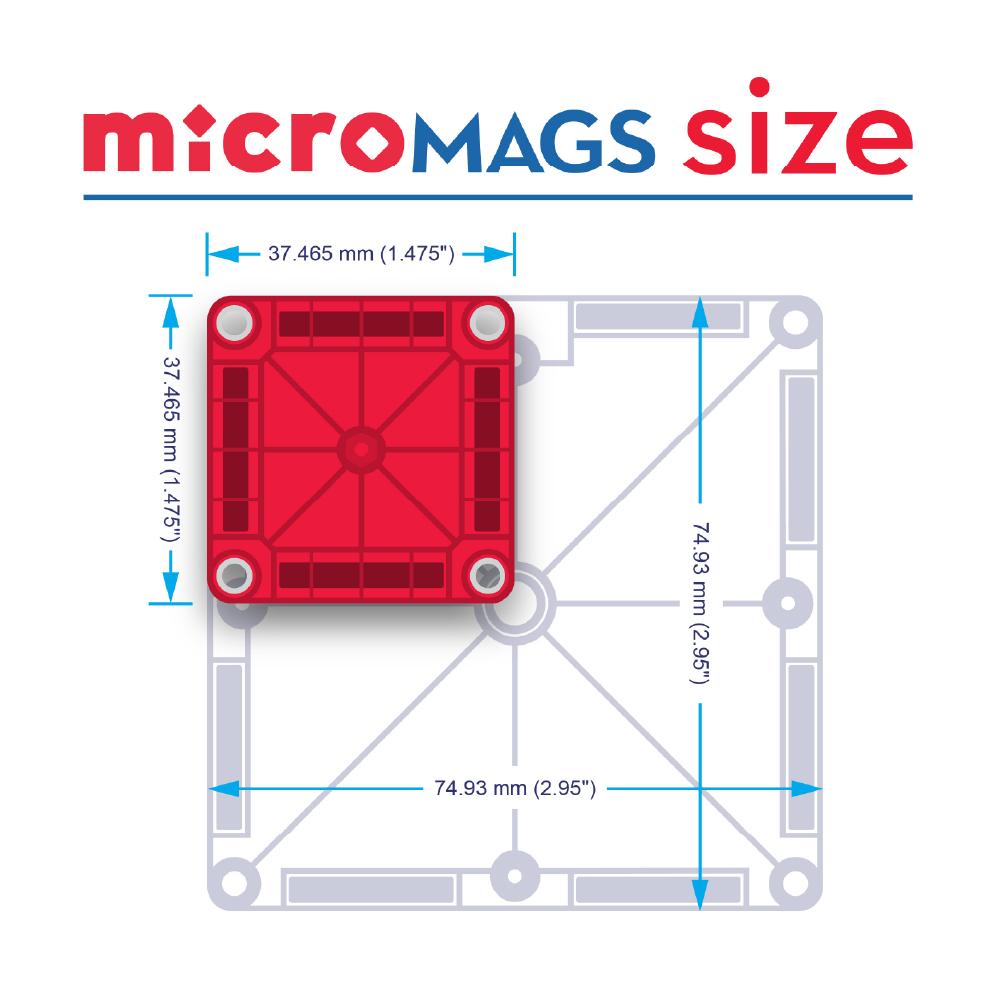MAGT-244026BO@MAGNA-TILES microMAGS TRAVEL SET (With a Display Boxed of 12 sets)