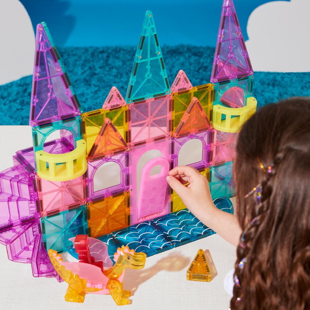 MAGT-242048CA@MAGNA-TILES CASTLE DLX + microMAGS