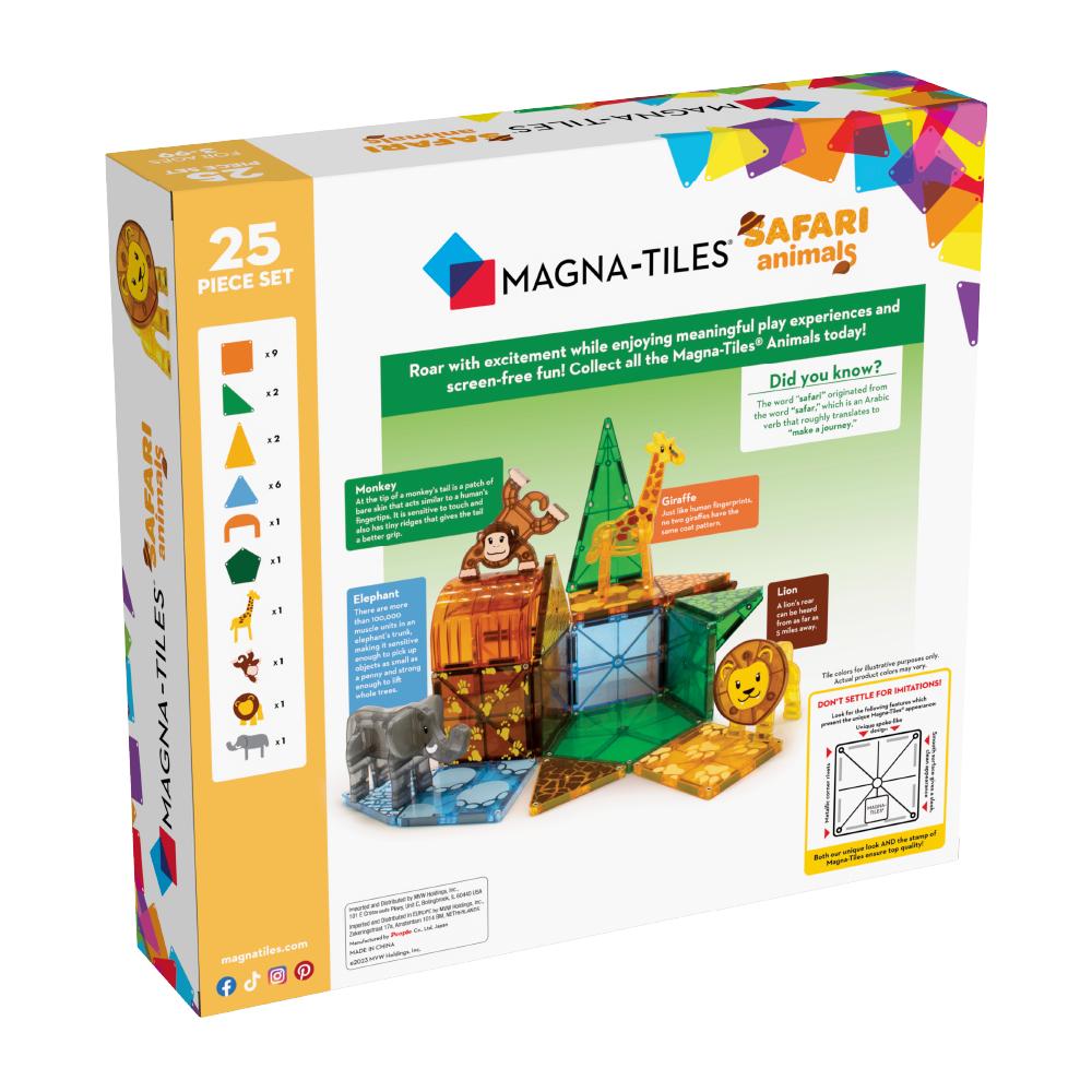 MAGT-20925@MAGNA-TILES® Safari Animals 25 Piece Set