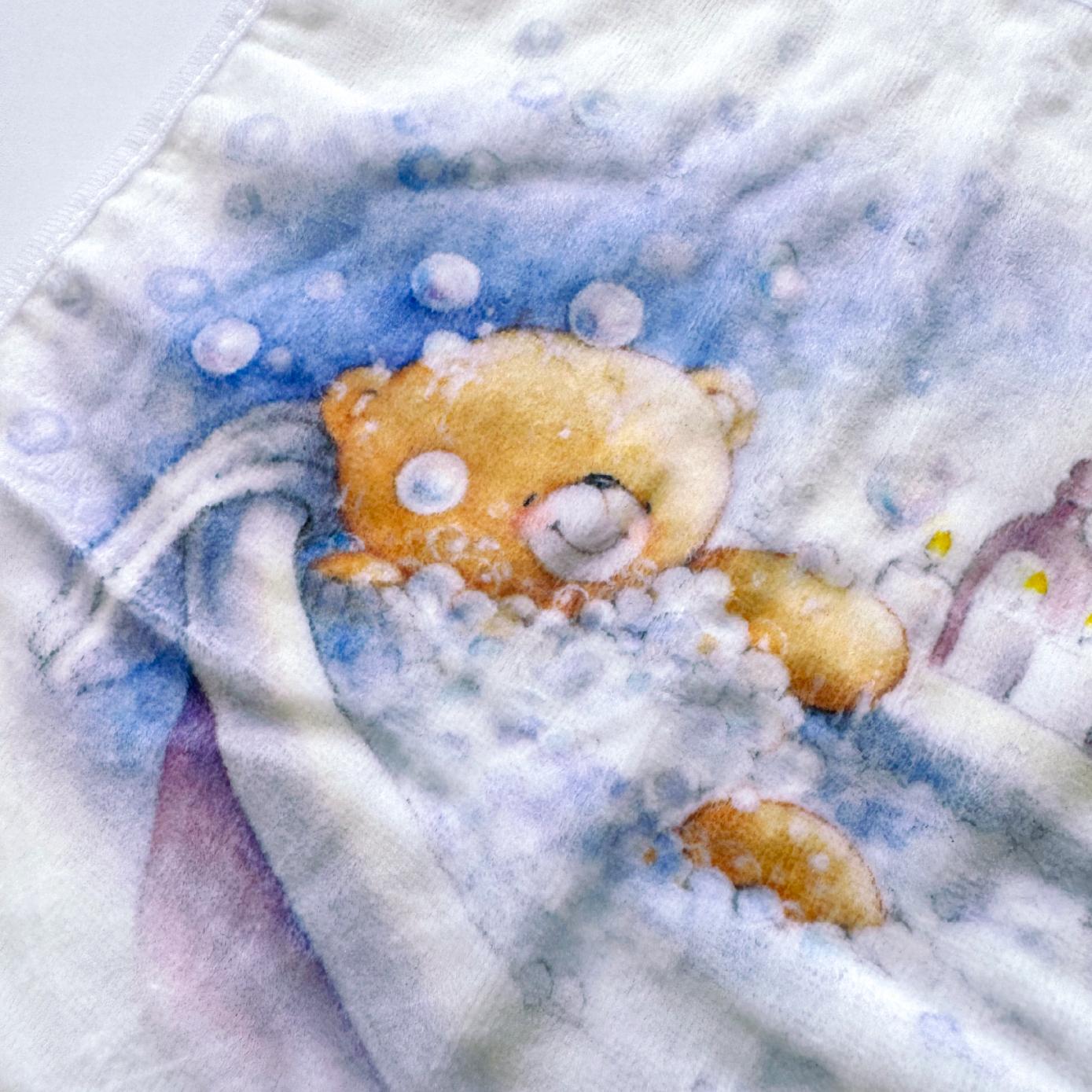 Forever Friends Face Towel - White with print (30x30cm)