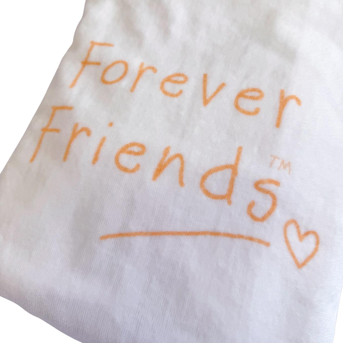 Forever Friends Bath Towel- White with print (70x140cm)