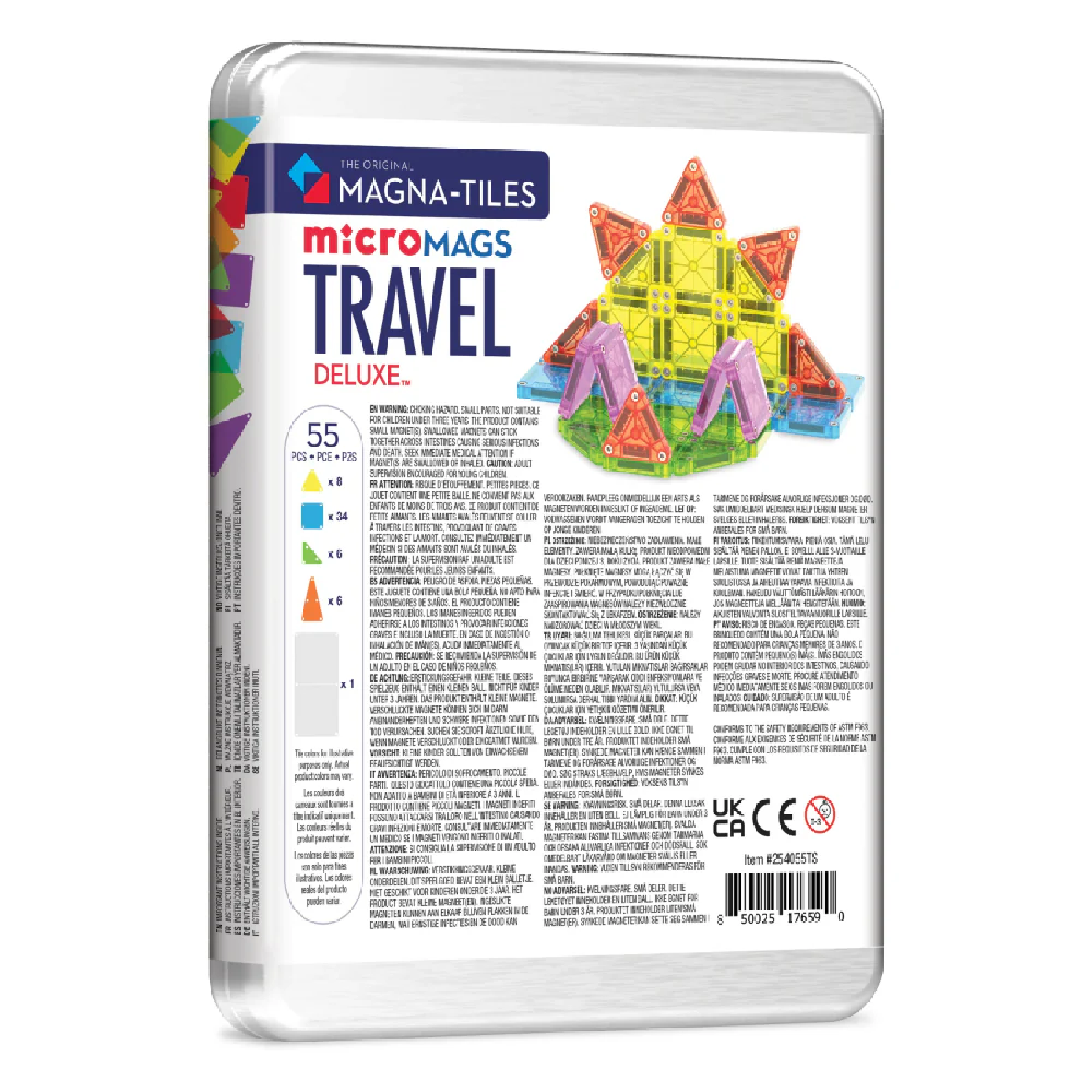 MAGT-254055TS@MAGNA-TILES MicroMAGS Travel Set Deluxe