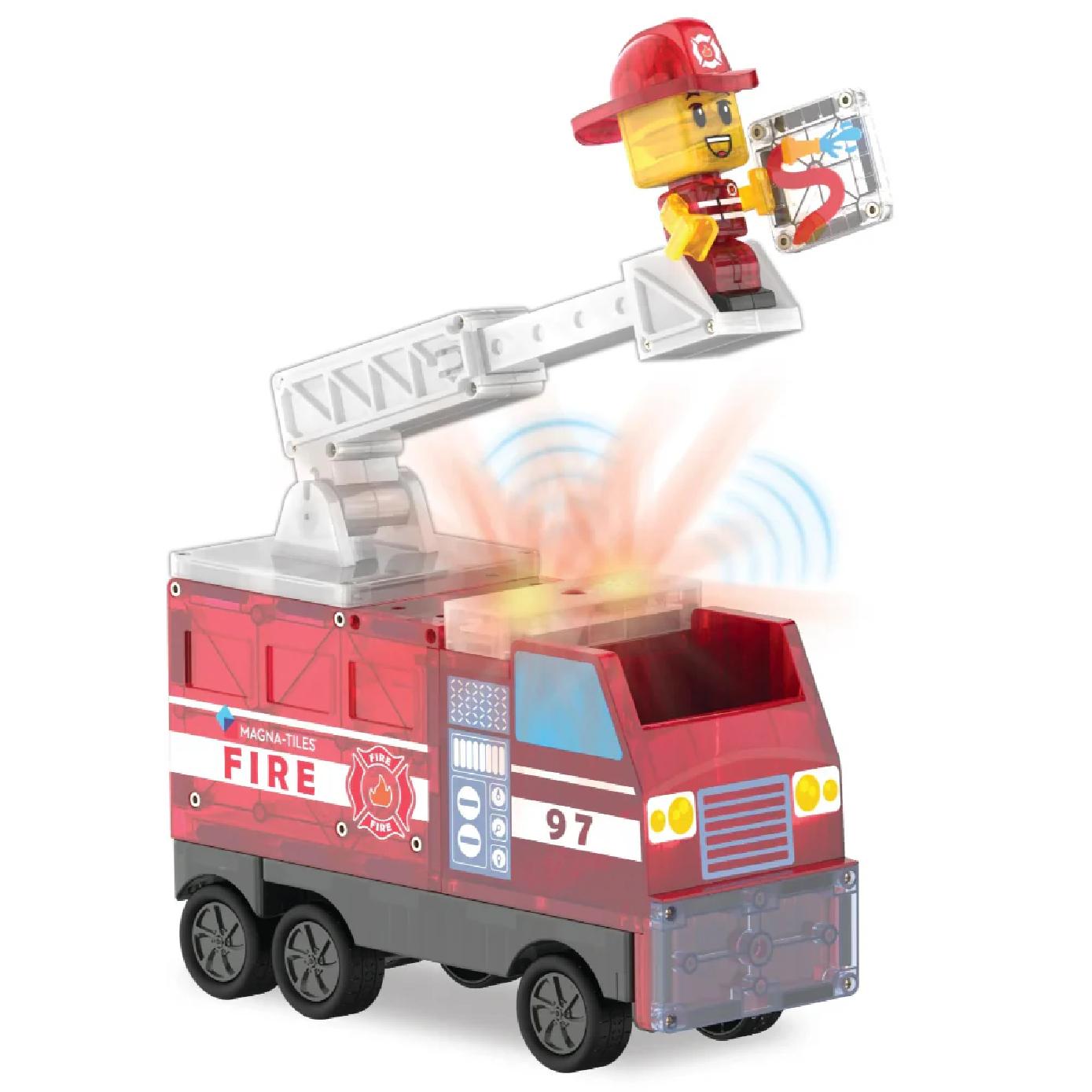 MAGNA-TILES 50 Piece Set Fire Station