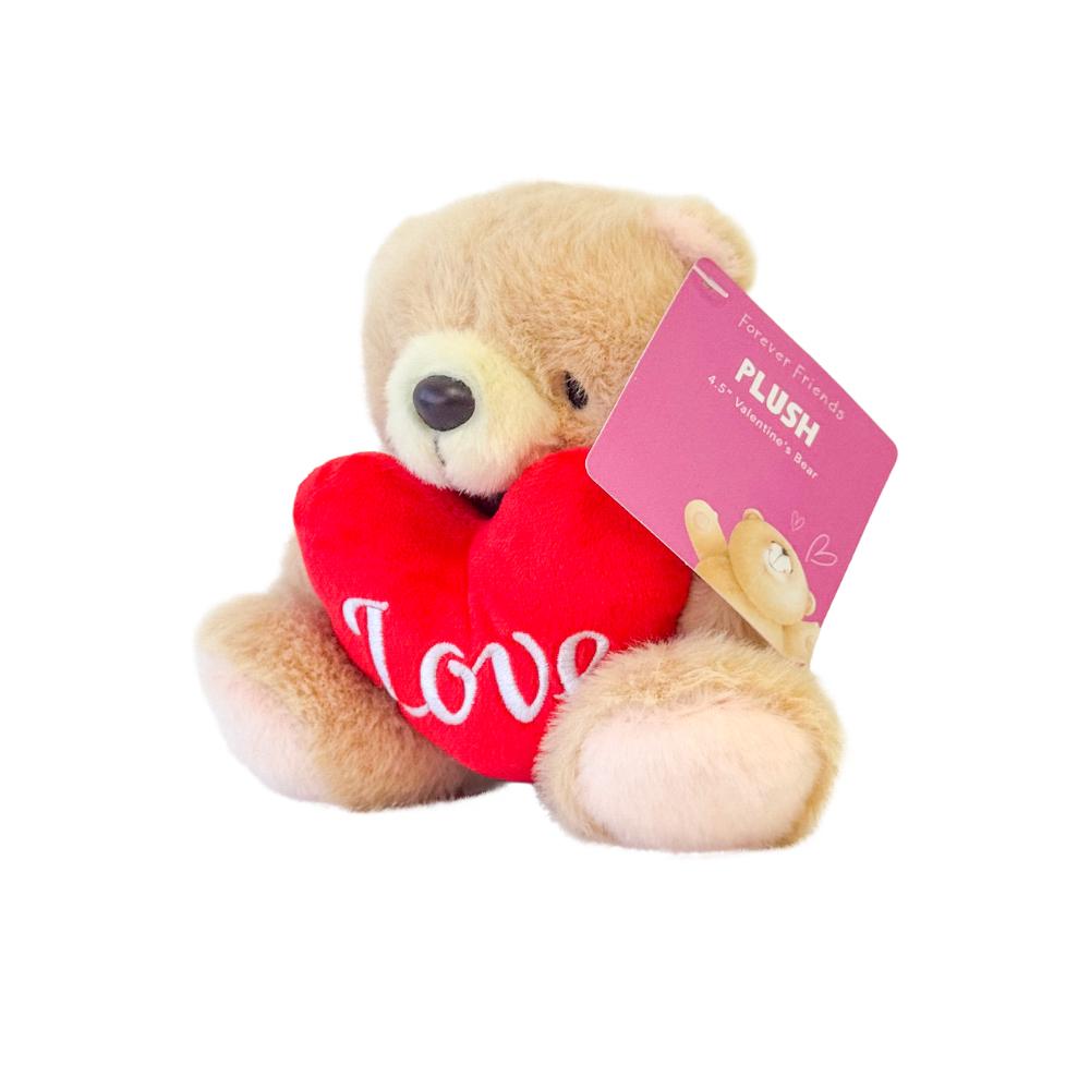 Forever Friends 4.5 inch Valentine's Day Bear with heart (Love)