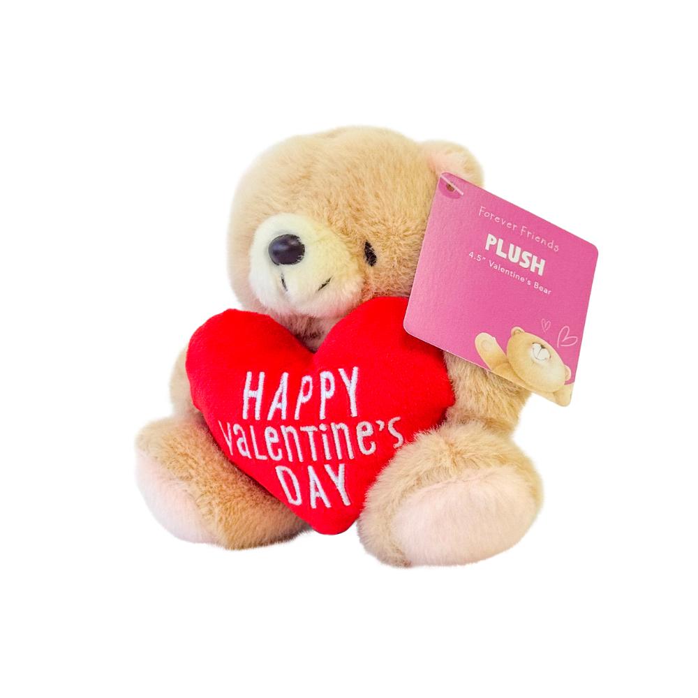 Forever Friends 4.5 inch Valentine's Day Bear with heart  (Happy Valentine's Day)