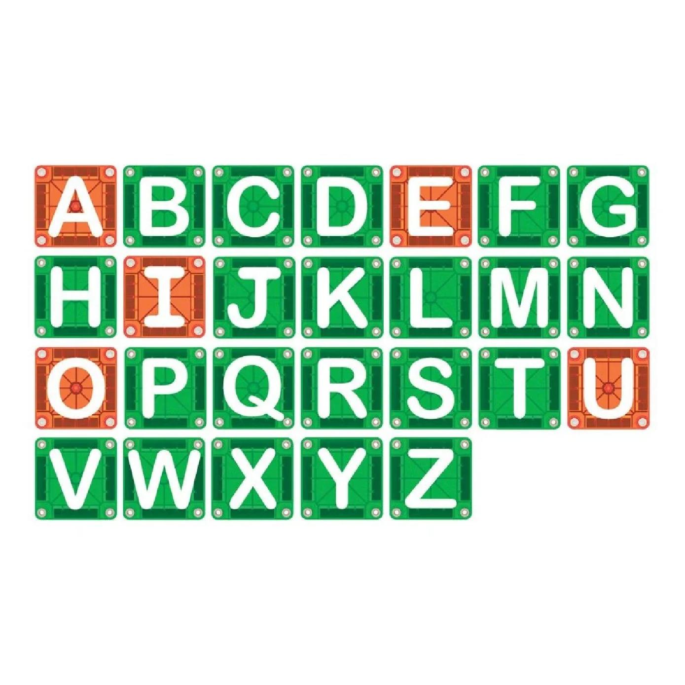 MAGNA-TILES microMAGS Learn Letters Uppercase 56 Piece Set
