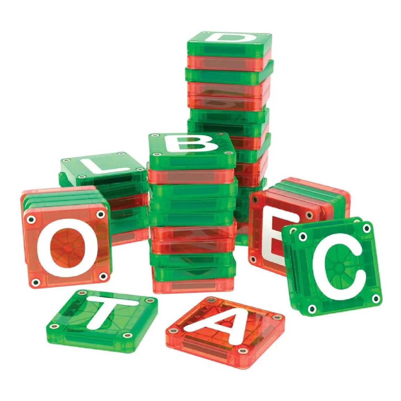 MAGNA-TILES microMAGS Learn Letters Uppercase 56 Piece Set